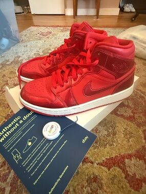 Nike Air Jordan 1 Mid Red pomegranate Sneakers